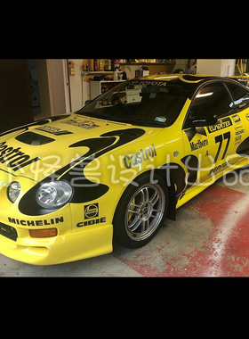 RC 1/10 TOYOTA赛利卡Celica GT-Four嘉实多黄黑拉力涂装拉花贴纸
