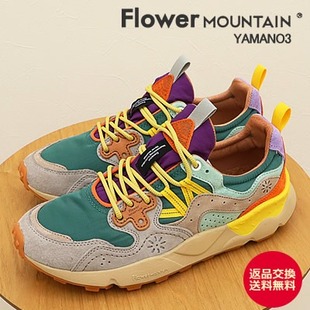 日本代购山雾花野Flower MOUNTAIN YAMANO3 GREEN MULTI运动鞋