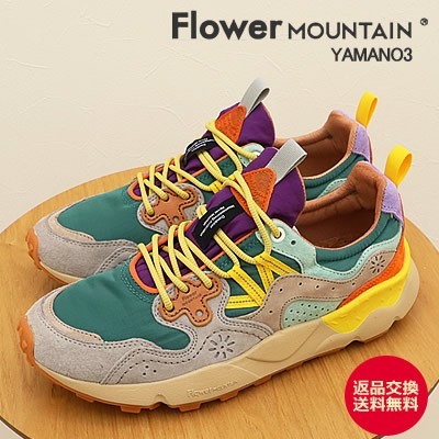 日本代购山雾花野Flower MOUNTAIN YAMANO3 GREEN MULTI运动鞋