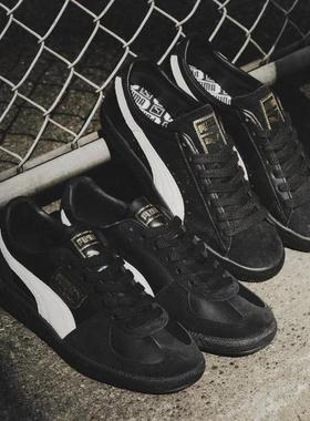 日本代购直邮PUMA PALERMO SUEDE VTG ATMOS黑色经典款休闲运动鞋