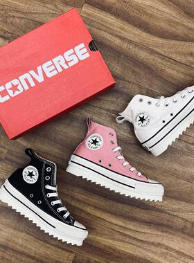 日本代购直邮匡威鲨鱼底厚底帆布鞋男女Converse SHARKSOLE板鞋