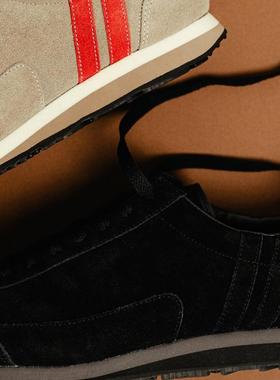 日本制代购直邮PATRICK BOSTONSUN NOIR翻毛皮复古休闲运动鞋跑鞋