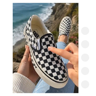 日本代购直邮Vans PREMIUM CLASSIC SLIP-ON金格子一脚蹬帆布鞋