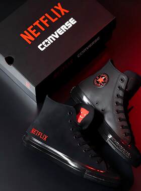 日本代购直邮converse ALL STAR AGED HI联名NETFLIX双面休闲鞋