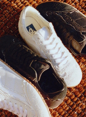 日本代购直邮VANS SUPER LOWPRO FRAYED东京设计绒面牛仔布运动鞋
