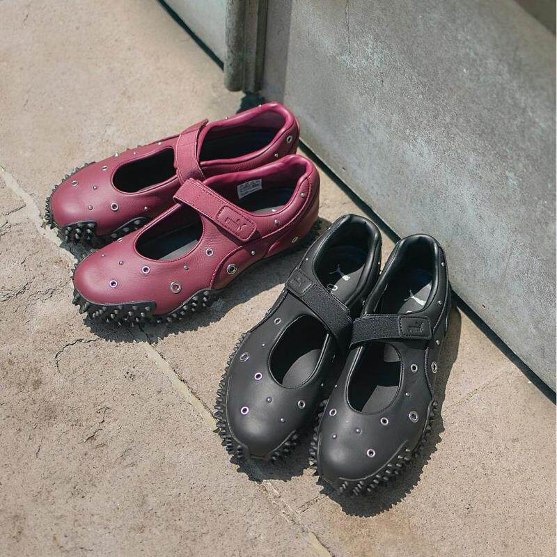 日本代购直邮puma MOSTRO FEY STUDS限定皮质铁环运动芭蕾鞋