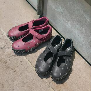 日本代购直邮puma MOSTRO FEY STUDS限定皮质铁环运动芭蕾鞋