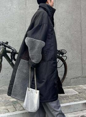 日本代购直邮CIAOPANIC TYPY etsinta拼接拉链棉大衣风衣女款