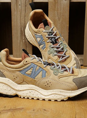 日本代购山雾花野Flower MOUNTAIN SOLIN Gray/Beige休闲运动鞋