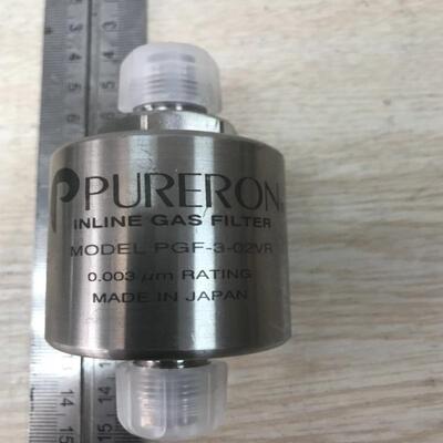 PURERON INLINE GAS FILTER PGF-3-02VR 0.003um RATING