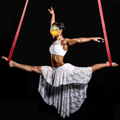 杂技道具专用皮条皮吊aerial straps高空中吊绳皮带子双人loop