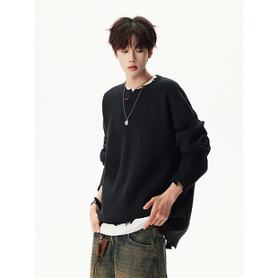 狙击蝴蝶周柯宇李雾陈妍希岑矜同款毛衣男女情侣款个性针织衫衣服