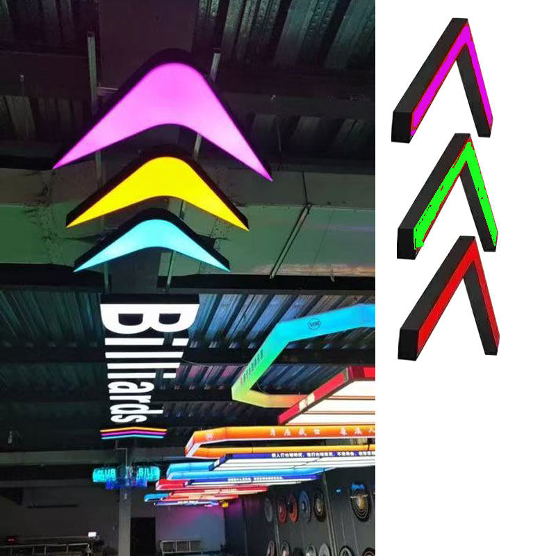 台球厅休息区异形灯氛围灯箭头灯led造型灯六边形齿轮彩光气氛灯,家装灯饰光源,商用吊灯,淘宝优惠券,粉丝福利购,淘宝优惠卷