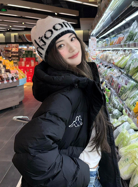 韩国字母针织毛线帽子女秋冬保暖防寒户外登山套头帽护耳包头冷帽