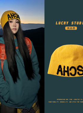 大头围堆堆帽女2025新款秋季爬山旅行冷帽百搭冷帽时尚包头帽子男