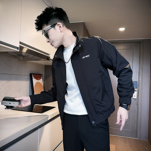 155矮个子小码春秋装短款立领夹克男款XS码修身韩版休闲外套潮160