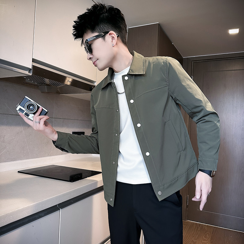 小码男装矮个子XS号修身160春季短款夹克上衣休闲百搭纯色外套155