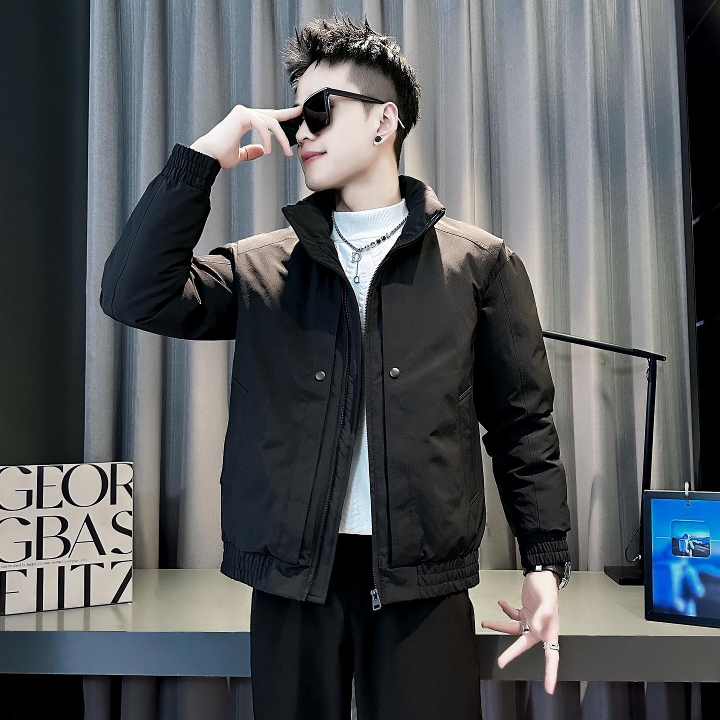 2025新款男士小码立领棉衣