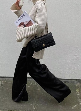 慵懒风25秋冬高领粗针羊绒针织衫