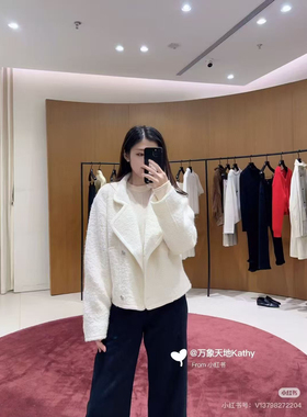 现货 ED25早春新款小立领双排扣短外套冬季女装复古时尚百搭上衣