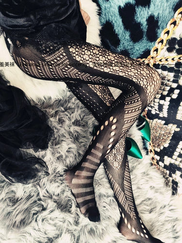 性感渔网镂空美腿连袜裤薄款