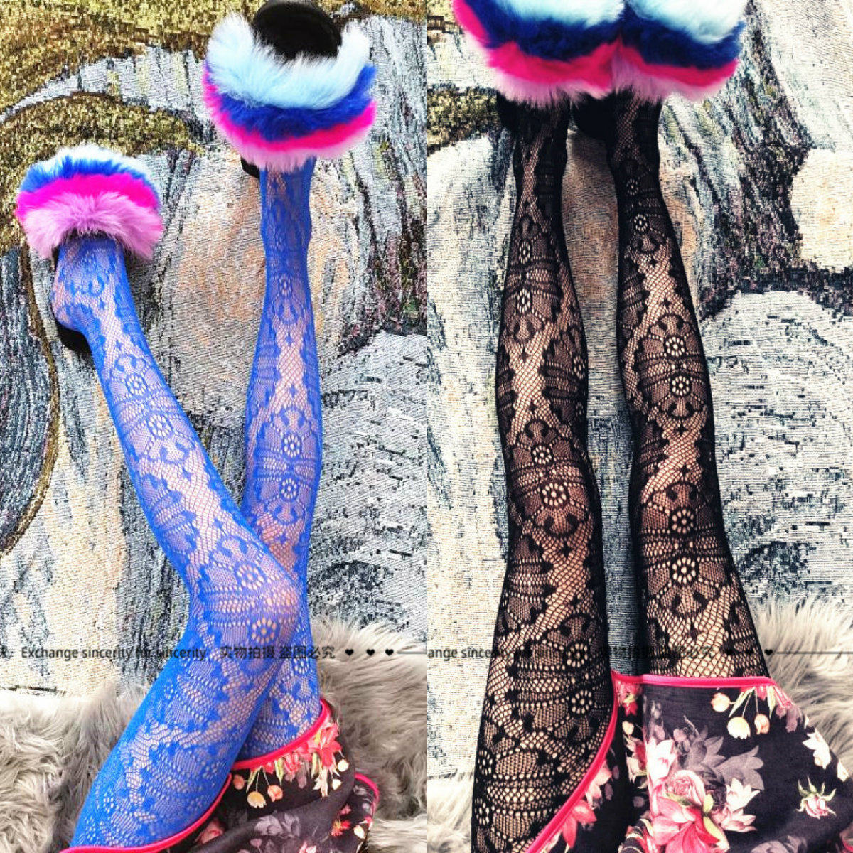 轻奢美腿连袜裤超薄腾图镂空