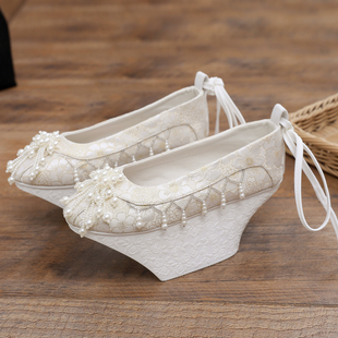 2026年清朝花盆底格格鞋旗服鞋登云履古装绣花女鞋公主宫女元宝鞋