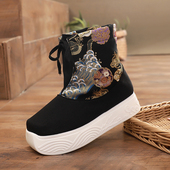 民族风短靴古风侠客风男款 古装 汉服男靴子 皂靴古代官靴