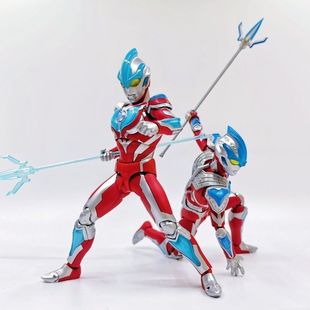 新SHF银河奥特赛罗手办模型布莱泽玩具格丽乔男孩关节可动人偶