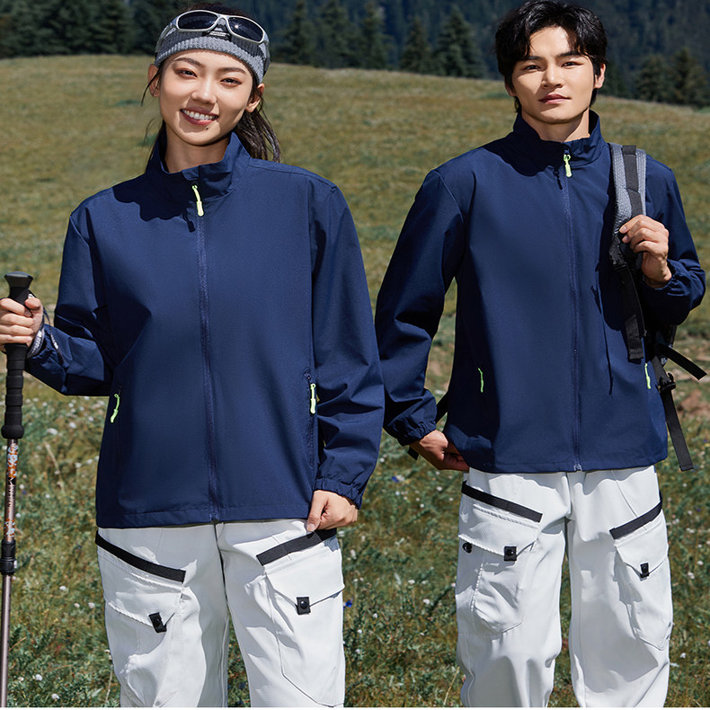 秋冬立领夹克冲锋衣男女同款防风防水秋冬运动夹克外套户外登山服