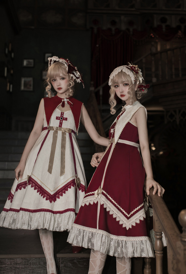 悠兰达||幕夜之诗||哥特搞死风 格十字暗黑连衣裙假领现货,玩具/童车/益智/积木/模型,其他手工制作,淘宝优惠券,粉丝福利购,淘宝优惠卷