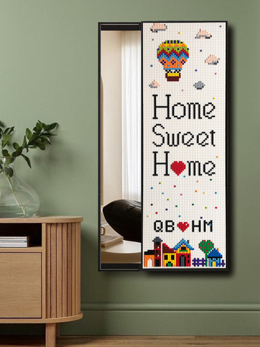 穿衣镜隐形式壁挂全身镜diy积木