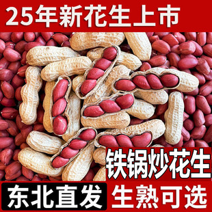 当季新货四粒红皮带壳生花生净重批发薄皮红衣生花生新鲜养胃晒干