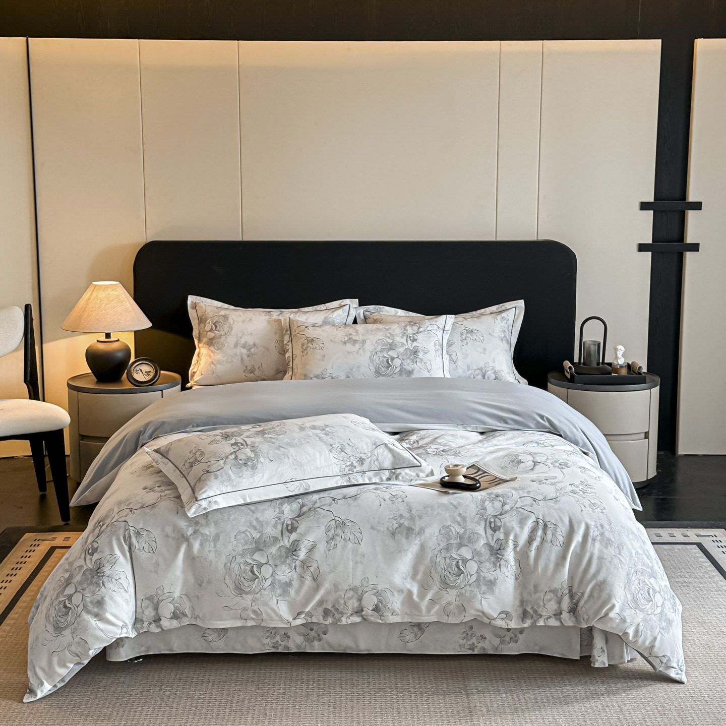 A类纯棉加厚磨毛被套四件套全棉榻榻米床大床单床笠床上用品定做3