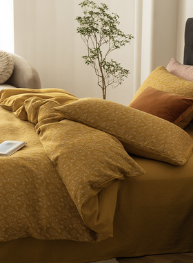 A类纯棉双层纱布被套单件1.5m复古双人180x200cm全棉被罩定做订制