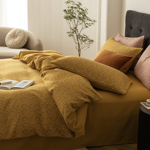 A类纯棉双层纱布被套单件1.5m复古双人180x200cm全棉被罩定做订制