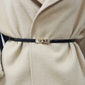 搭配细腰带女装 衬衫 饰百搭小皮带 腰带连衣裙收腰毛衣西装 女士时尚