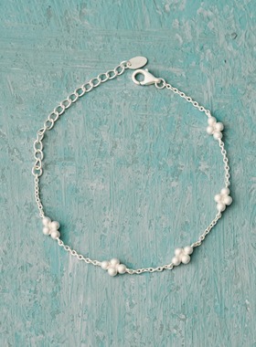 MOIAUSSI 橄榄纯银手链 法式古典简约时尚百搭女士原创小众设计师