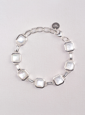 MOIAUSSI 源方白贝母手链轻奢简约高级感原创设计小众气质女925银