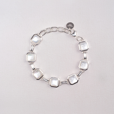 MOIAUSSI 源方白贝母手链轻奢简约高级感原创设计小众气质女925银
