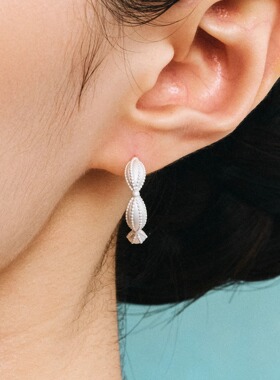 MOIAUSSI 橄榄纯银耳环 简约高级感时尚原创设计师气质女925银