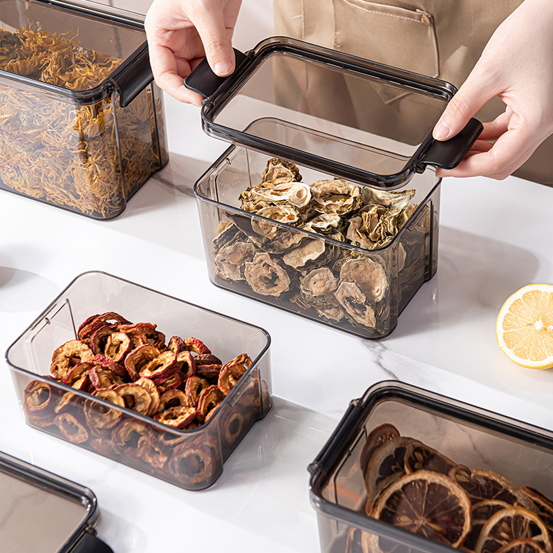 密封罐塑料保鲜盒储物罐透明茶叶罐干货零食绿豆红枣收纳盒食品级