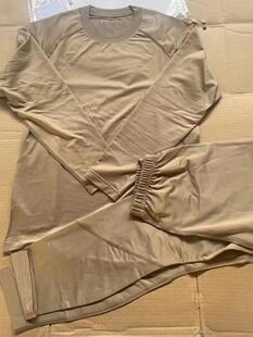 武汉军旭19冬季新款黄色保暖内衣裤防静电长袖圆领打底男藏青