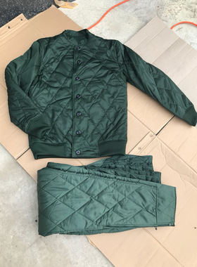 3504厂新款绿色寒区棉衣裤套装加厚棉服男秋冬外套工作冷冻库棉袄