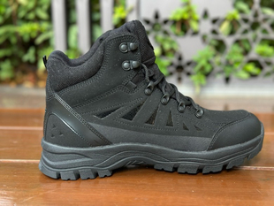 3515厂羊毛款轻便防寒鞋秋冬靴子保暖加厚模压黑色棉鞋男士