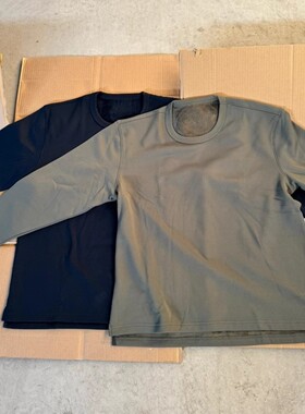 武汉军旭加绒长袖圆领衫纯色套头防寒保暖透气打底衫防静电卫衣