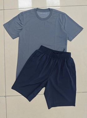 3503厂热区岛礁短袖内衣裤男夏季速干灰色透气T恤套装