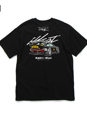 RWB短袖保时捷波子911卡通经典改装车T恤中井启男士上衣休闲