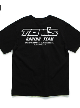 JDM汽车改装文化 TOM'S RACING TEAM纯棉t恤男 F田赞助商短袖衫