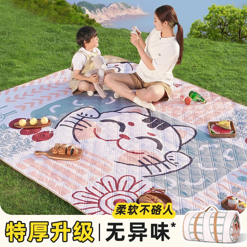 野餐垫户外防潮垫防水加厚便携野外出春游垫子沙滩可折叠郊游餐布